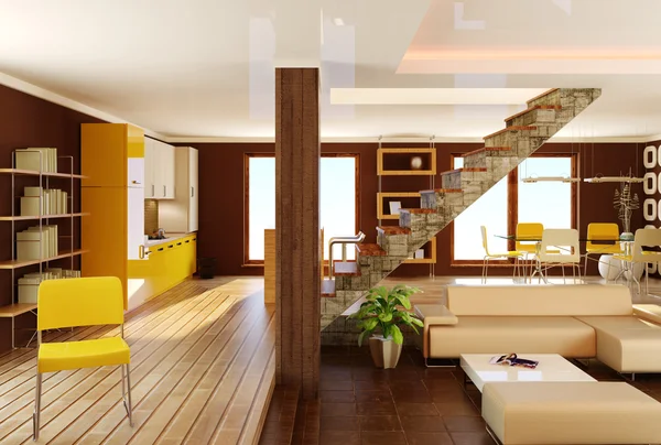 Habitación interior moderna con muebles agradables en el interior . —  Fotos de Stock
