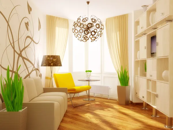 Modern interior room with nice furniture inside. — Stock Photo, Image