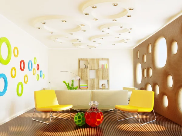 Moderni sisustus huone mukavia huonekaluja sisällä . — kuvapankkivalokuva