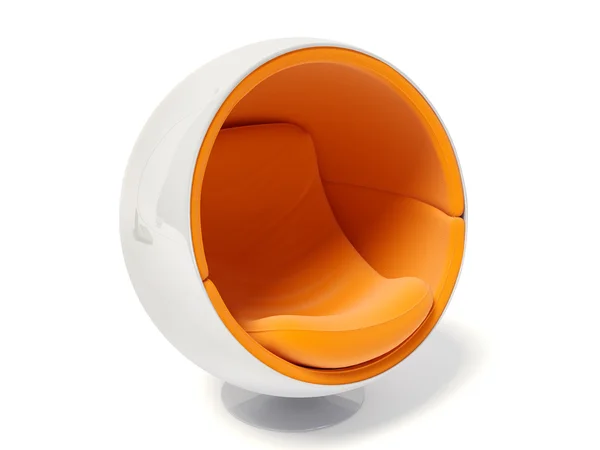 Сферическое кресло на белом фоне — стоковое фото