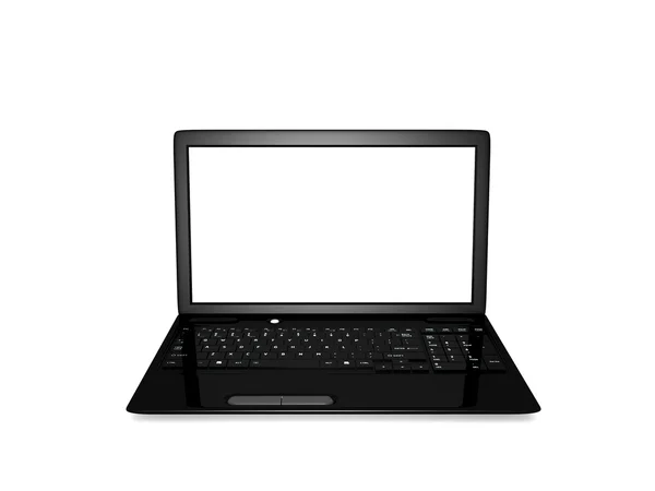 Laptop z białym ekranem Zdjęcia Stockowe bez tantiem