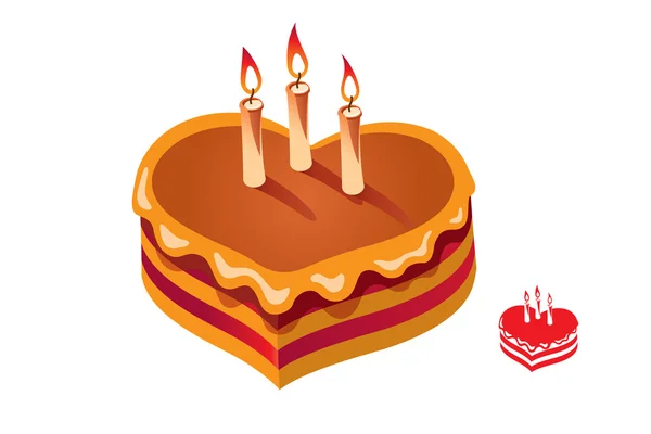 Birthday cake vector illustration — Stock Vector