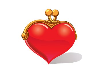 Wallet heart clipart