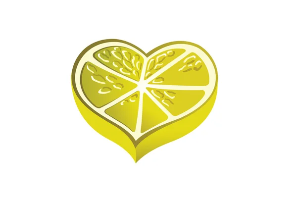 stock vector Lemon heart