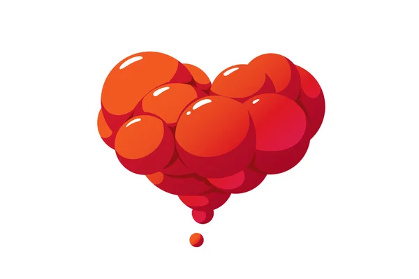 Coeur de bulle — Image vectorielle