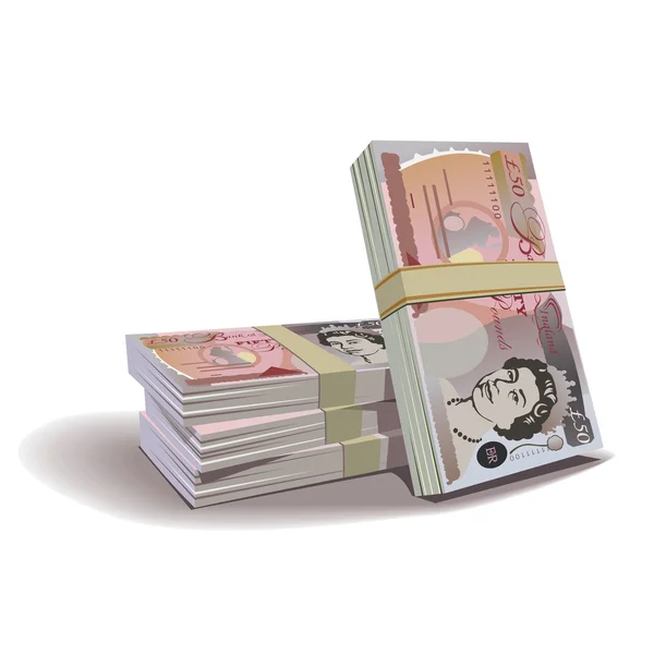 Pound banknotes vector illustration, financial theme — Stock Vector