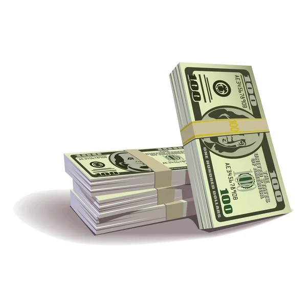 Illustration vectorielle des billets en dollars, thème financier — Image vectorielle