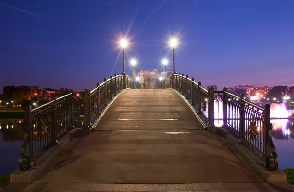 Tsaritsino híd éjszakai — Stock Fotó