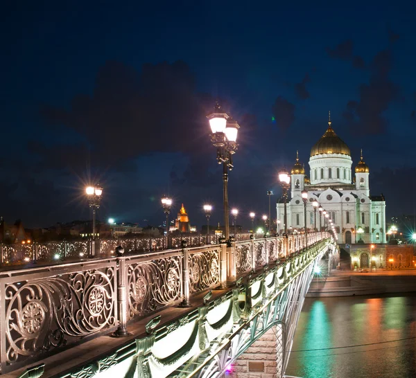 The Cathedral of Christ the Savior at night — Stock Photo, Image