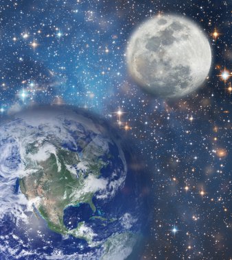 Earth and moon clipart