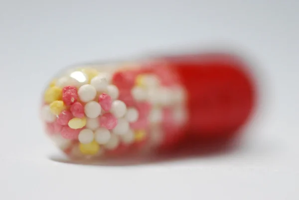 stock image Transparent pill on a white background