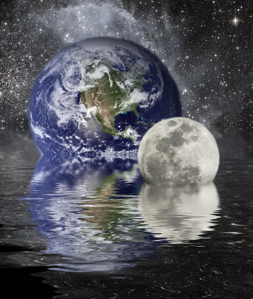 Tierra y luna —  Fotos de Stock