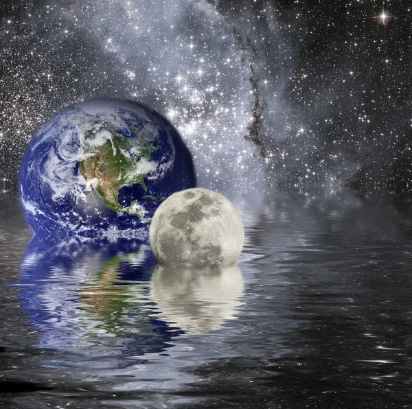 Tierra y luna —  Fotos de Stock