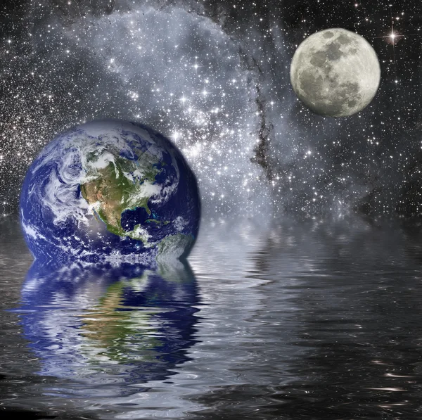 Föld és hold — Stock Fotó