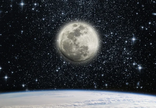 Aarde en maan — Stockfoto