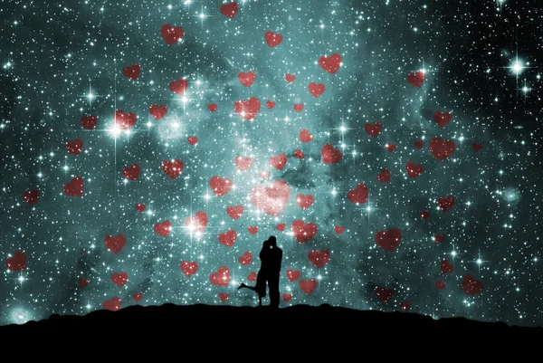 Space, love, hearts — Stock Photo, Image