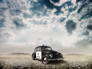 Car Beetle in the Desert clipart