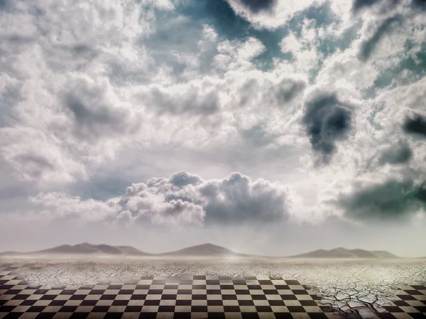 Il deserto dove le dune a scacchi — Foto Stock