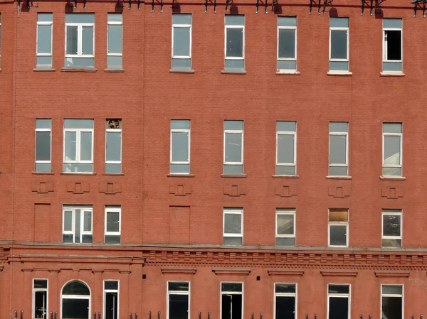 stock image Facade of building in the evening with windows