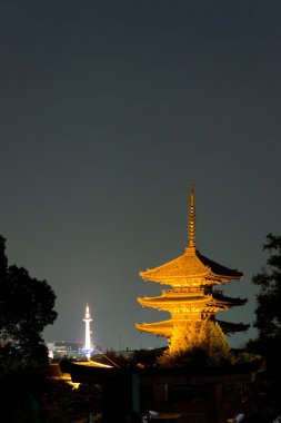 Kyoto at night, Japan clipart