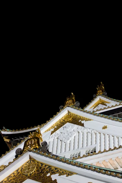 Ночное время вид на замок Осака в Японии — стоковое фото