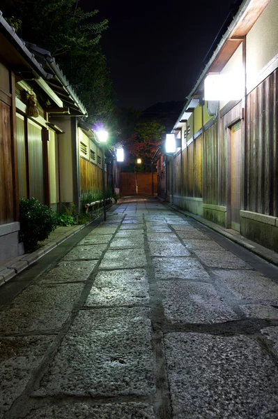 Kyoto gator på natten — Stockfoto