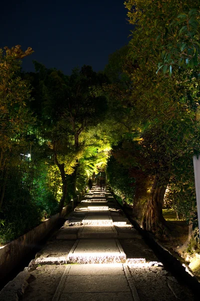 在晚上的京都街道 — 图库照片