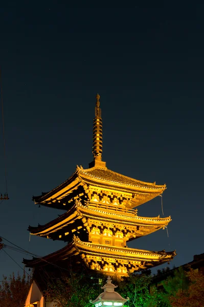 밤에, 교토 일본 — 스톡 사진