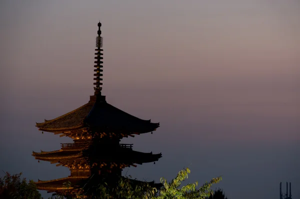 Bellissimo tramonto a Kyoto, Giappone — Foto Stock