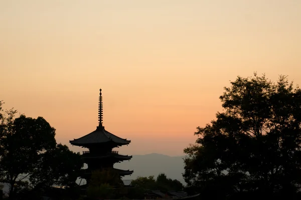Bellissimo tramonto a Kyoto, Giappone — Foto Stock