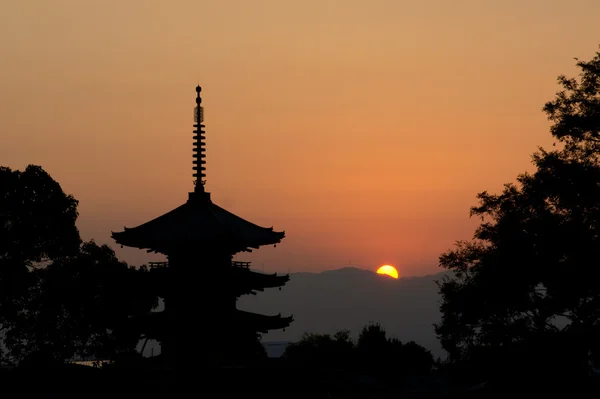 Piękny zachód słońca w kyoto, Japonia — Zdjęcie stockowe