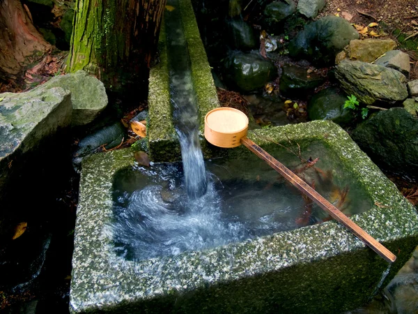 Japonya 'da geleneksel Bambu Çeşmesi