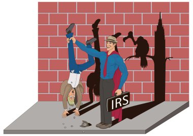 illustraction vergi alarak bir IRS adam