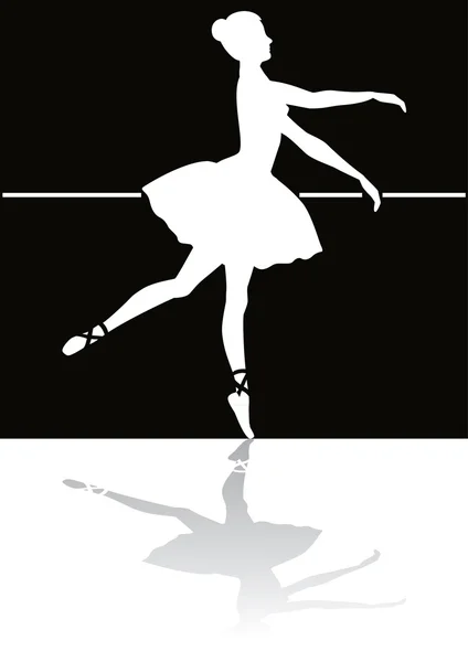 Silhouette del balletto — Vettoriale Stock