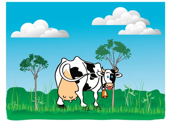 Schattige koe — Stockvector