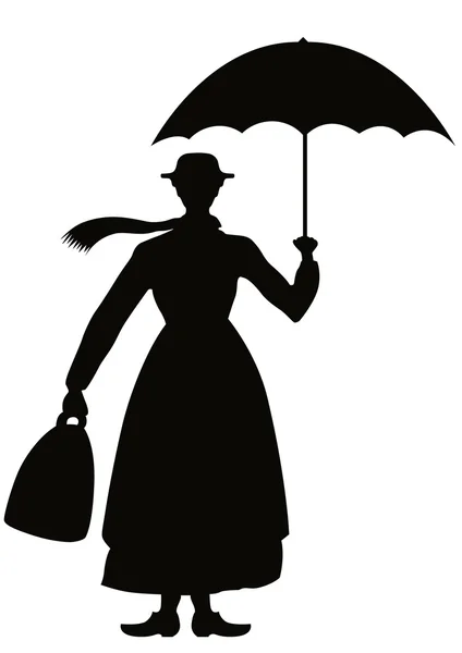 Lady silhouette — Stock Vector