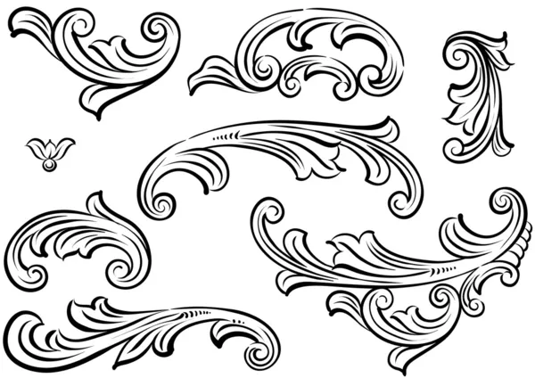 Eléments floraux design Illustration De Stock