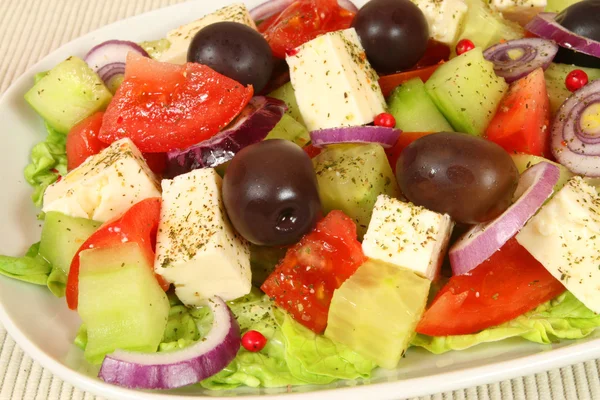 Grekisk sallad. — Stockfoto