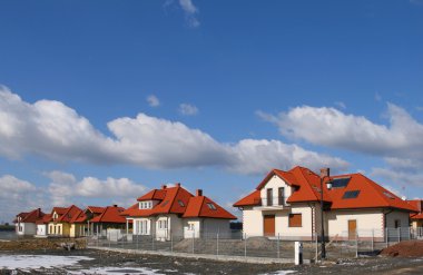 Town buildings clipart