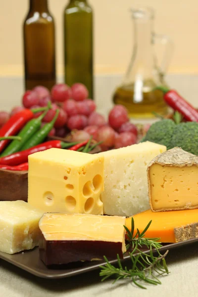 Variedades de queijo — Fotografia de Stock