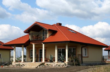 House with patio clipart