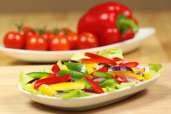 Salade plaat — Stockfoto
