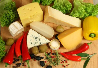 Cheese varieties clipart