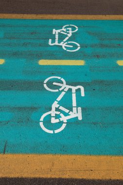 Bicycle path clipart