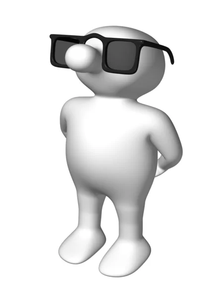Logoman met zonnebril — Stockfoto