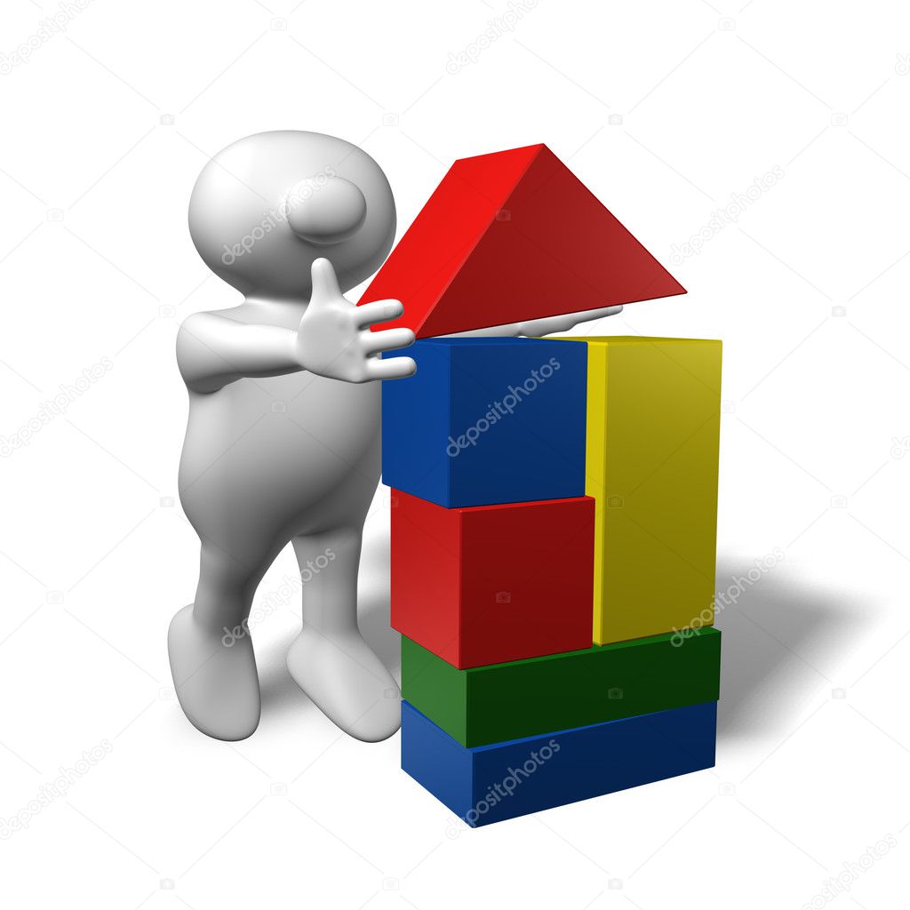 Logoman building blocks house