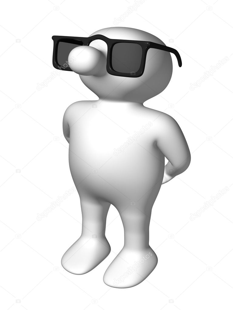 Logoman with sunglasses