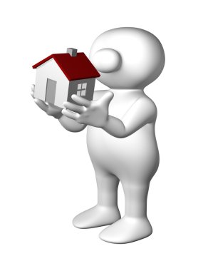 Logoman with house clipart