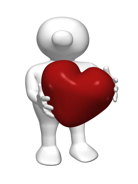 Büyük bir kalp ile logoman — Stok fotoğraf