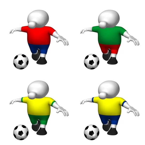Logoman futbol oyuncusu (2 renkli) — Stok fotoğraf